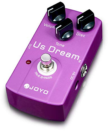 JOYO Pedal de distorsión de alta ganancia que simula el amplificador de tubo impulsado para efecto de guitarra eléctrica, True Bypass (US Dream JF-34)