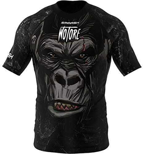 SMMASH Rashguard Homme Manche Courte Tee Shirt de Compression Shirt MMA Running Sport Boxe MMA RDX Kickboxing Krav Maga