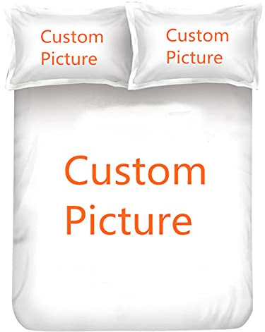 Copripiumino Personalizzato con Foto, Personalizzata Custom Photo Set di Biancheria da Letto Copripiumini con Federa, Personalizza Photo Famiglia, Amici, Compleanni (220 x 260 cm)