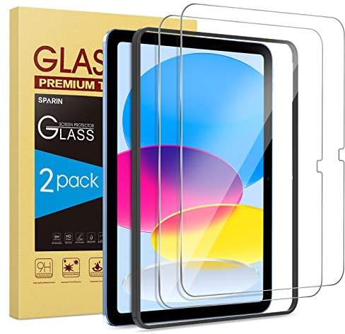 SPARIN 2 Pack Screen Protector for iPad (A16) 11th/10th Generation (2025/2022), 9H Hardness Tempered Glass Film, Scratch Resistant, HD-Clear