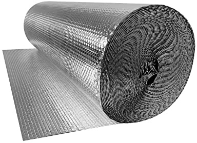TRMLBE Feuille Isolante Thermique 1m x 30m Feuille D'isolation à Double Bulle d'air en Aluminium Film Réfléchissant Maintien de la Chaleur Obscurcissement Film Isolant pour Sols Fenêtres Garage