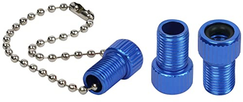 Flintronic Brass Presta Valve Adapter, 3PCS Bike Pump Adapter, Schrader Valve Adapter for Bike-Blue