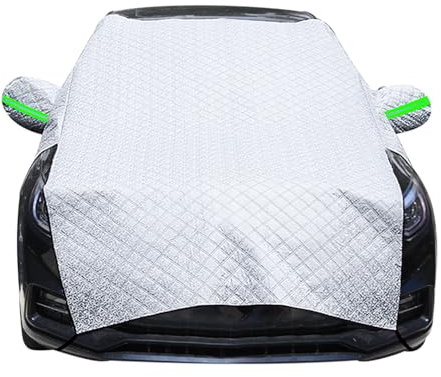 TAZZOR Frontscheibenabdeckung Winter Autoabdeckung Frostschutz Auto Frontscheibe Halbgarage Scheibenabdeckung Sonnenschutz Auto Frontscheibe Anti-Schnee, Frostschutz, Sonnenschutz 225 * 235cm