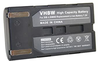 vhbw 1x batteria sostituisce Samsung SB-LSM160, SB-LSM320, SB-LSM80 per videocamera camcorder (600mAh, 7,2V, Li-Ion)