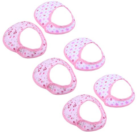 ibasenice 3 Lätzchen für Puppenkleidung Puppenlätzchen sabbernde Lätzchen Abs Windeln Zubehör Puppen Kleidung Puppen Klamotten Rollenspiele Speicheltuch für Puppen Puppe Lätzchen Stoff Rosa