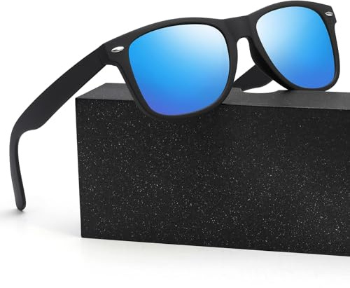 Vufurl Sunglasses Men-Ultra Light Rectangular Polarized Sunglasses for Women, UV400 Protection, Polarized Ultraviolet Protection, Driving, Fishing, Running Blue