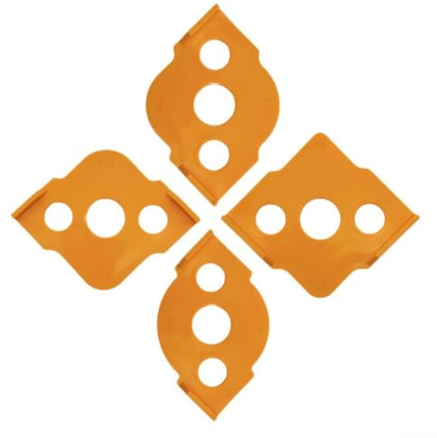 Gabarit de défonceuse pour projets de travail du bois avec plusieurs angles de rayon R5 à R40 et contrôle amélioré des outils de coupe (4 pièces)