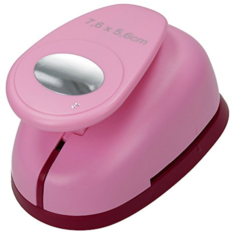 efco Stanzer 3XL, Oval Motivstanzer, Kern: Metall, pink, 15 x 10,5 x 9 cm