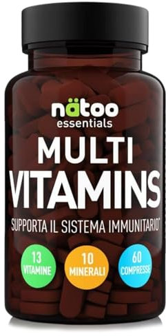 NÄTOO Multivitaminico - Integratore con 13 Vitamine e 11 Minerali - Multivitaminico Completo - Supporto Sistema Immunitario (60)