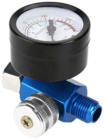 KSTE Pintura de Aerosol Indicador de Presión del Regulador, 1/4” Presión Pistola Neumática de Accesorios para Herramientas