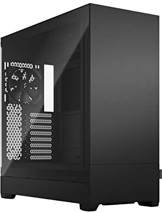 Fractal Design Pop XL Silent Black - Tempered Glass Clear Tint - Bitumen Panel and Sound-dampening Foam – TG Side Panel - Four 120 mm Aspect 12 Fans Included – E-ATX Silent Full Tower PC Case