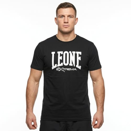 LEONE 1947, T-Shirt Uomo Logo Nero