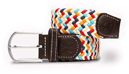 SWOLE PANDA Recycled Woven Weave Belt | Elastic Stretch Belt For Men & Women | Adjustable No-Hole Sustainable Comfort Fit