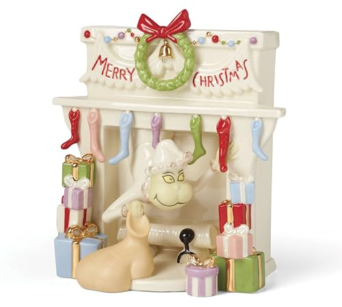 Lenox 896422 Grinch Stealing Stockings Figurine