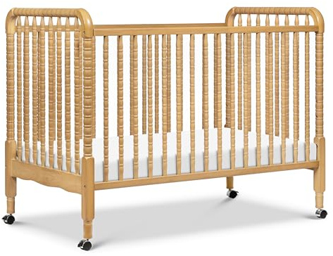 Davinci Jenny Lind 3-in-1 Convertible Crib in Honey, Removeable Wheels, Greenguard Gold
