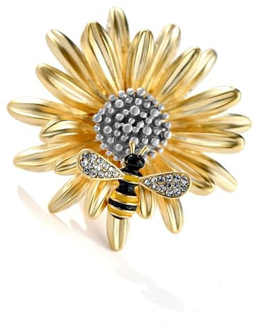 Broche pour femme - Décoration de Noël - Couronne de l'Avent - Cerf - Plaqué or - Flocon de neige - Platine - Décoration - Broche - Accessoire pour femmes et filles, Métal
