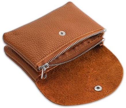 EHDWXVZM 1 porte-monnaie en cuir, double compartiment, petit portefeuille avec pochette, porte-cartes élégant pour femme, porte-monnaie court, portefeuille à fermeture à pression