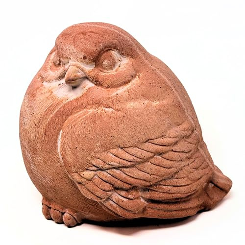 Toocook Animali in terracotta artigianale - Arredo giardino - Decorazione casa - Resistente alle intemperie (Passero Grasso)