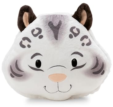 NICI Coussin au Motif de léopard des neiges Eleni Snowbell, 35 x 30 cm, Douillet, Blanc, pour Enfants et Adultes, pour la Maison, la Maternelle ou Les déplacements – 62443