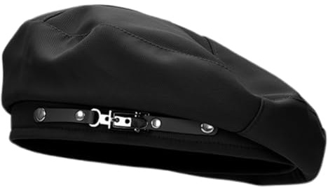 DOKRIN Cappelli e cappellini da donna,Basco nero da donna, adatto per essere indossato tutto l'anno