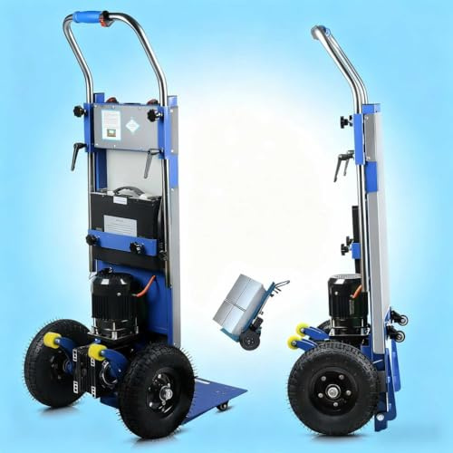 Electric Stair Climbing Cart, Electric Stair Climbing Hand Trucks Dolly Cart, Labor-Saving Sack Truck with Telescoping Handle, for Furniture Logistics Warehouse,001