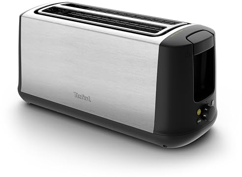 Tefal Subito, Tostadora 2 ranuras extra largas, Opción calentamiento 1 ranura, 1700W, 7 niveles de tostado, Bandeja recogemigas, Detén, descongela y recalienta fácil, TL342DE0
