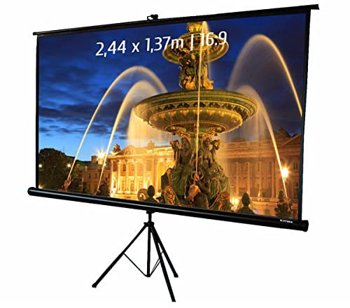 Ecran de Projection trépied 2,44 x 1,37m - Format 16:9