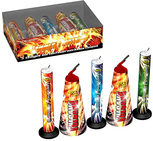 Nico 10 Stück Garten Fontänen Set Feuerwerk Summer Fontains