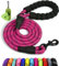 Taglory Rope Dog Lead with Soft Padded Handle, 1.2 m Reflective Lead and Multi-Colour for Medium Large Dogs, 1.2 cm, Hotpink