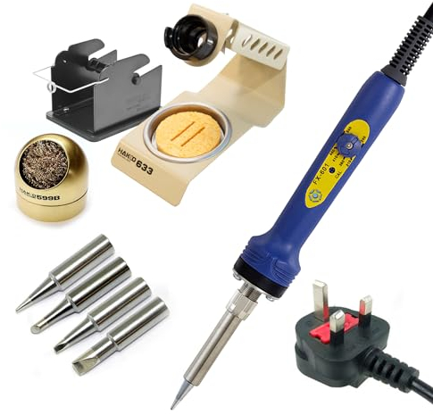 Hakko FX601 Soldering Iron Starter Kit - Dial Temperature Control, Accessory Set + Tips