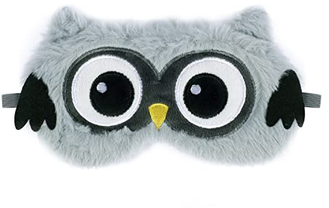 Masque de Nuit Enfant en Peluche, 3D Moelleux Bandeau Yeux Sommeil Enfant Mignon Drôle Bande Dessinée Bandeau de Nuit pour Enfant Adulte Dormir Sieste