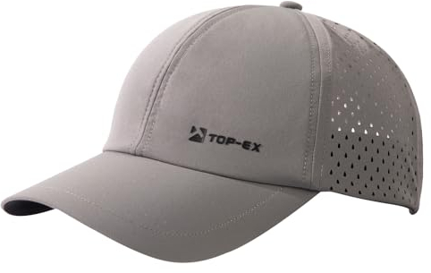 TOP-EX XL/XXL Atmungsaktivem Baseball Cap Herren UV-Schutz Sommer Kappe Sonnenhut Basecap Running Cap Sports Golf Cap 95556-Dunkelgrau XL/XXL