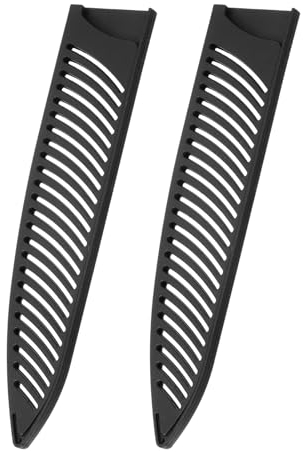 sourcing map 2Pcs Knife Cover Sleeves Blade Edge Guards for 9.5 Chef Knife Protector Universal Knife Sheath for Kitchen, Black