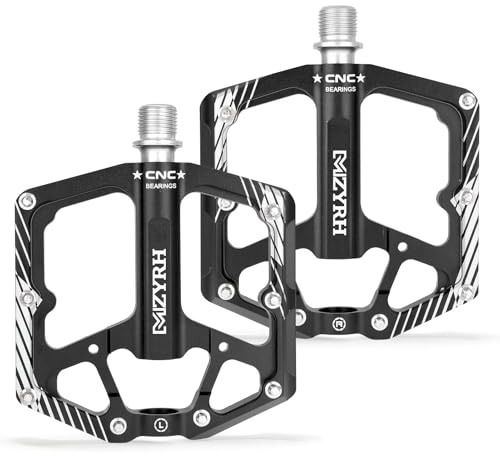 MZYRH vägcykel/mountainbike pedaler, aluminiumlegering cykelpedaler, 9/16 tum platta pedaler 3 lager MTB-pedaler för Road Mountain BMX MTB cykel