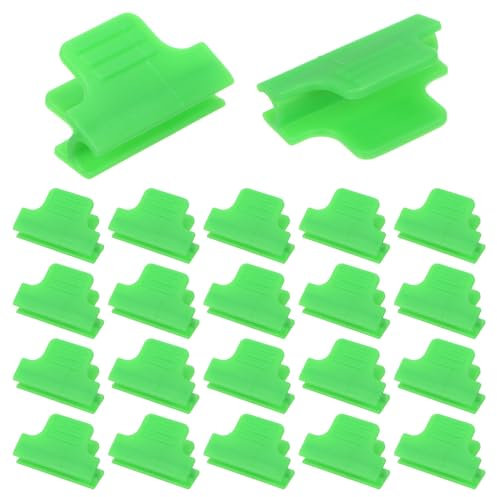 M METERXITY 100-Pack Greenhouse Clamps for 1/4 Inch PVC Pipe, Greenhouse Film Clamps Shading Net Rod Clip for Garden Net/Row Cover/Greenhouse Plastic Sheeting [Grass Green]