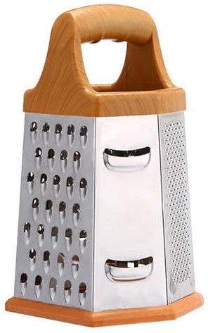 RoxNvm Grattugia Formaggio Manuale, Grattugia a 6 Lati in Acciaio Inox, Kitchen Grattugia per Formaggio, Grattugia Verdure Manuale, Multifunzione Grattuggia per Verdure e Formaggi Carote Patate