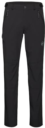 Mammut Runbold IV Pants Men – Pantalones de Senderismo Hombre | Ropa Montaña con Bolsillos Cremallera et UV | Talla 46, Negro