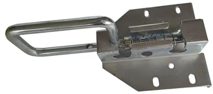 Qianly Cerradura para Puerta de Garaje con Pestillo Manual Deslizante Cerrojo Resistente Accesorio Galvanizado Fácil Montaje Adecuado para Almacenes Segurid, 23.5 Cm X 12.2 Cm