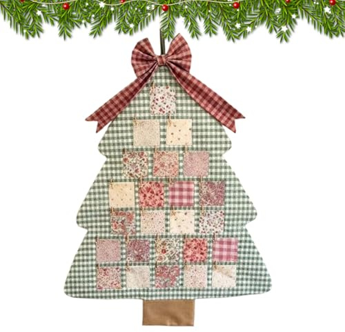 Nedräkningskalender för adventskalender | Juldekoration i tyg träddesign | Tygfest Hemdekoration Nedräkningskalender - För dam pojkar tonåringar fru