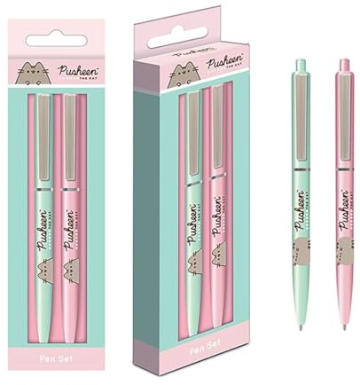 Pusheen Set mit 2 Kugelschreibern (Botanisches Design) Pusheen Pen Set - Offizielles Merchandise