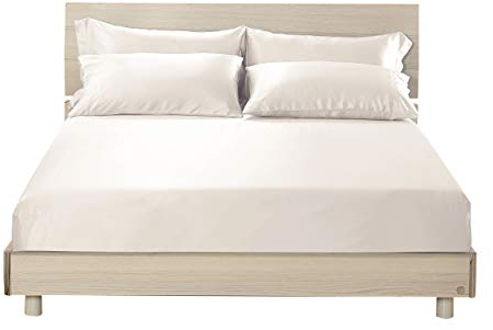 LilySilk Spannbettlaken Seide 90x200 mit Rundumgummi - in vielen Farben und Größen - echte 19 MM Maulbeerseide Laken Bettlaken Spannbetttuch Bettwäsche - Elfenbein 90x200x30cm