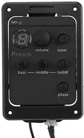 Nicoone 3-Band-Gitarrenvorverstärker Equalizer für Akustikgitarren-Equalizer Eine Bord des Preamp-Pickup-Tuner