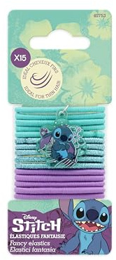 Disney Stitch – 15er-Set Lilo-&-Stitch-Haargummis – Für feines Haar, fester & komfortabler Halt – Haar-Accessoire für Mädchen, Geschenk-Scrunchie für Kinder – Offizielles Disney-Produkt