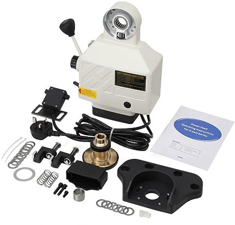 ECUTEE Power Feed X-Axis 135lb/in 155kg/cm Torque Power Feed Milling Machine 0-200PRM Power Table Feed Mill 220V for Knee Type Milling Machines