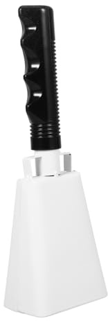 Mikinona Campana De Vaca Mango Instrumento Musical De Percusión Generador De Ruido Para Eventos Deportivos y Fiestas Sonido y Potente Para Animar Equipos y Celebraciones