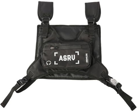 Yabound Brusttasche Herren Taktisch, Chest Rig Pack für Männer, Chest Bag, Adjustable Brusttasche, Taktische Weste Herren für Sport Wandern Camping Fitness Reisen, 32 x 28 cm, Schwarz
