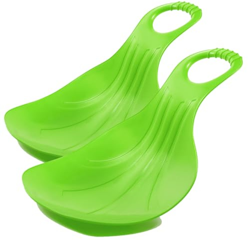 Tymar Schneerutscher, Schlittenbrett, Poporutscher mit Griff, Sitzschlitten Plastik (KID2; Grün (2 Stück))