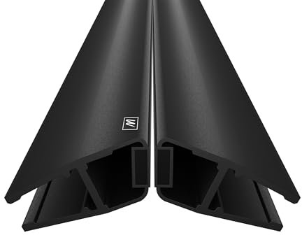 WAKA PRO-M3 - Set di guarnizioni per doccia e porta della doccia, effetto ottico, nero, guarnizione per porta della doccia, 6-8 mm, 200 cm, 135° possibile