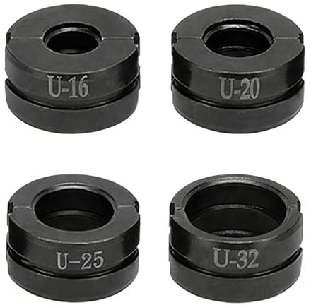 Ubric 4 stycken U16-U32 pressback, U pressbackinsats för 16 mm 20 mm 25 mm 32 mm crimptång, för handpresstång kopparrör, rostfritt stålrör, kol