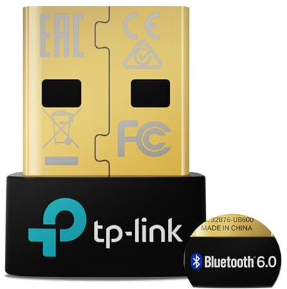 TP-Link UB600 Bluetooth 6.0 Nano Bluetooth USB, Chiavetta Bluetooth per PC, Adattatore Bluetooth, Compatibile con Controller di PS5/PS4/Telefono/Cuffie/Auricolare/Tastiera/Mouse, Windows 11/10/8.1/7.